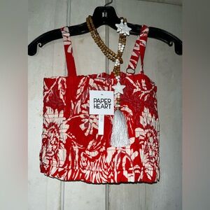 Paper Heart Floral Top